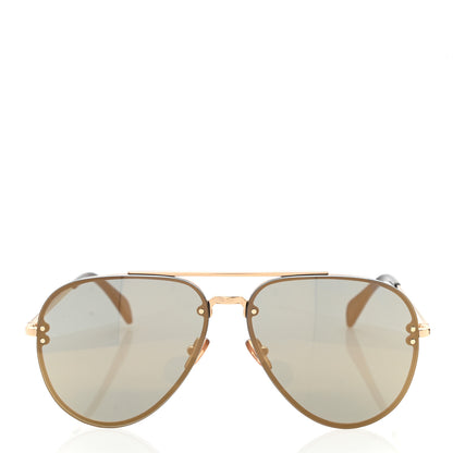 Celine Mirror Aviator Sunglasses CL41391/S Gold Blue 2 of 8