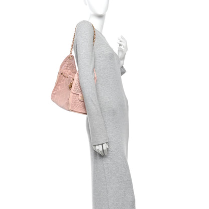 Chanel Perforated Calfskin Small Chanel 25 Handbag Light Pink 2 of 11