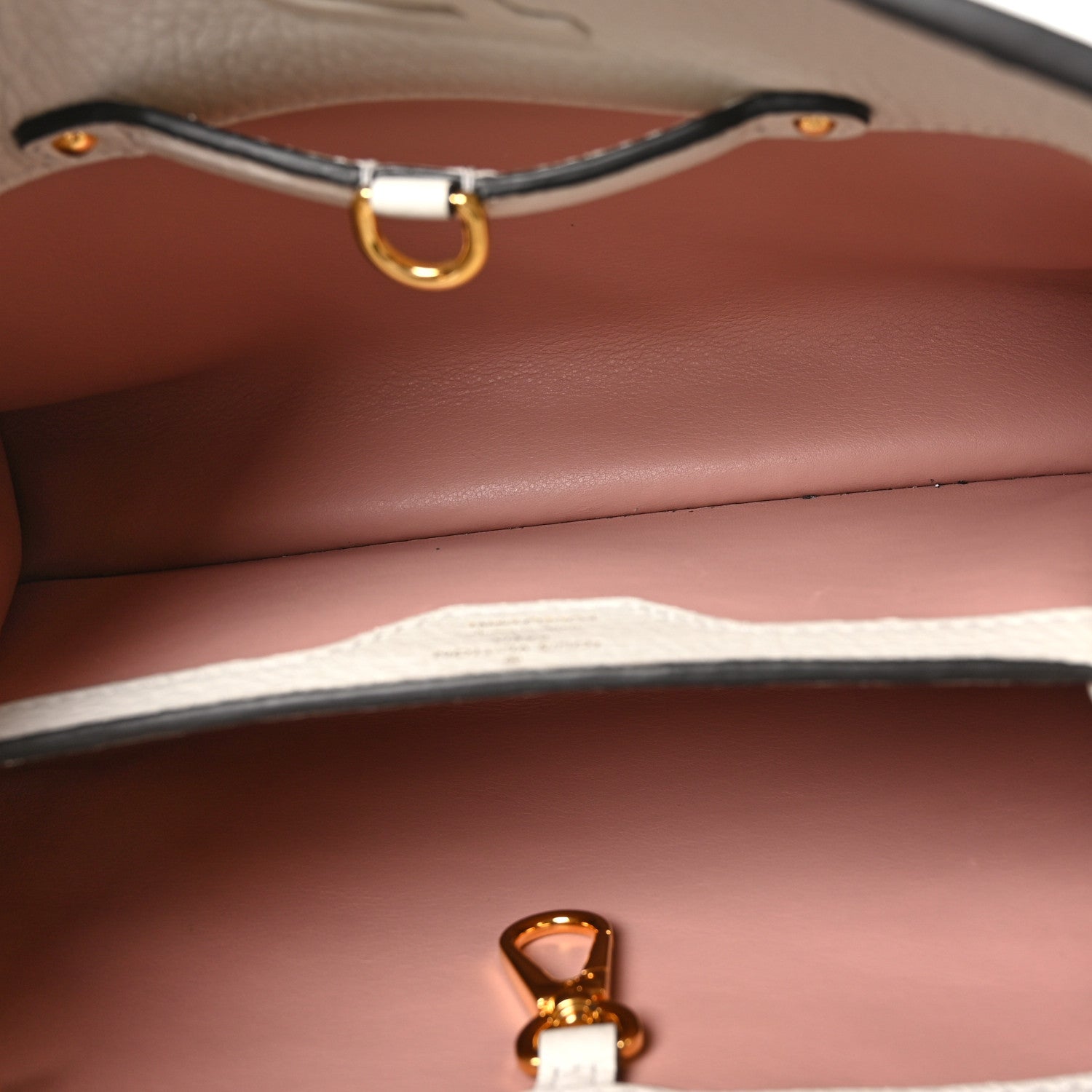 Louis Vuitton Taurillon Capucines BB Black White 5 of 9