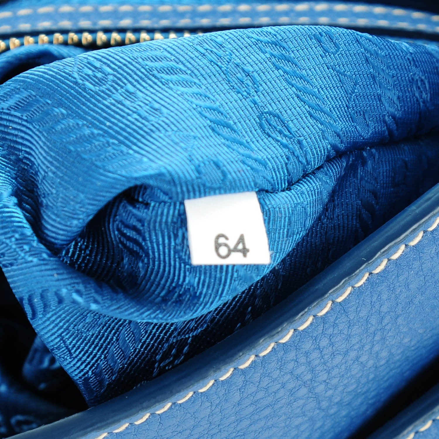 Prada Vitello Daino Tote Cobalto 7 of 7