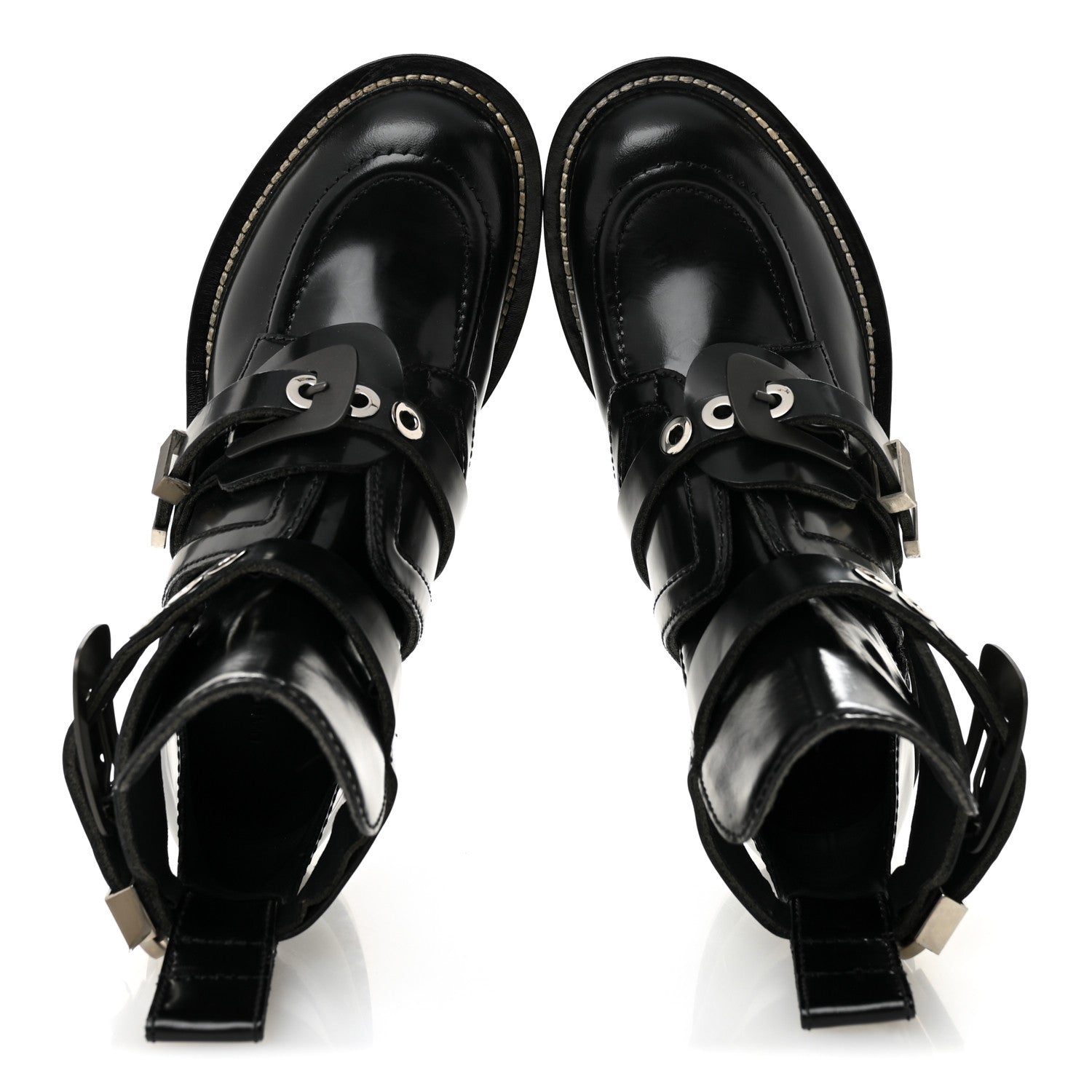 Balenciaga Brushed Calfskin Ceinture Ankle Boots 36.5 Black 8 of 9