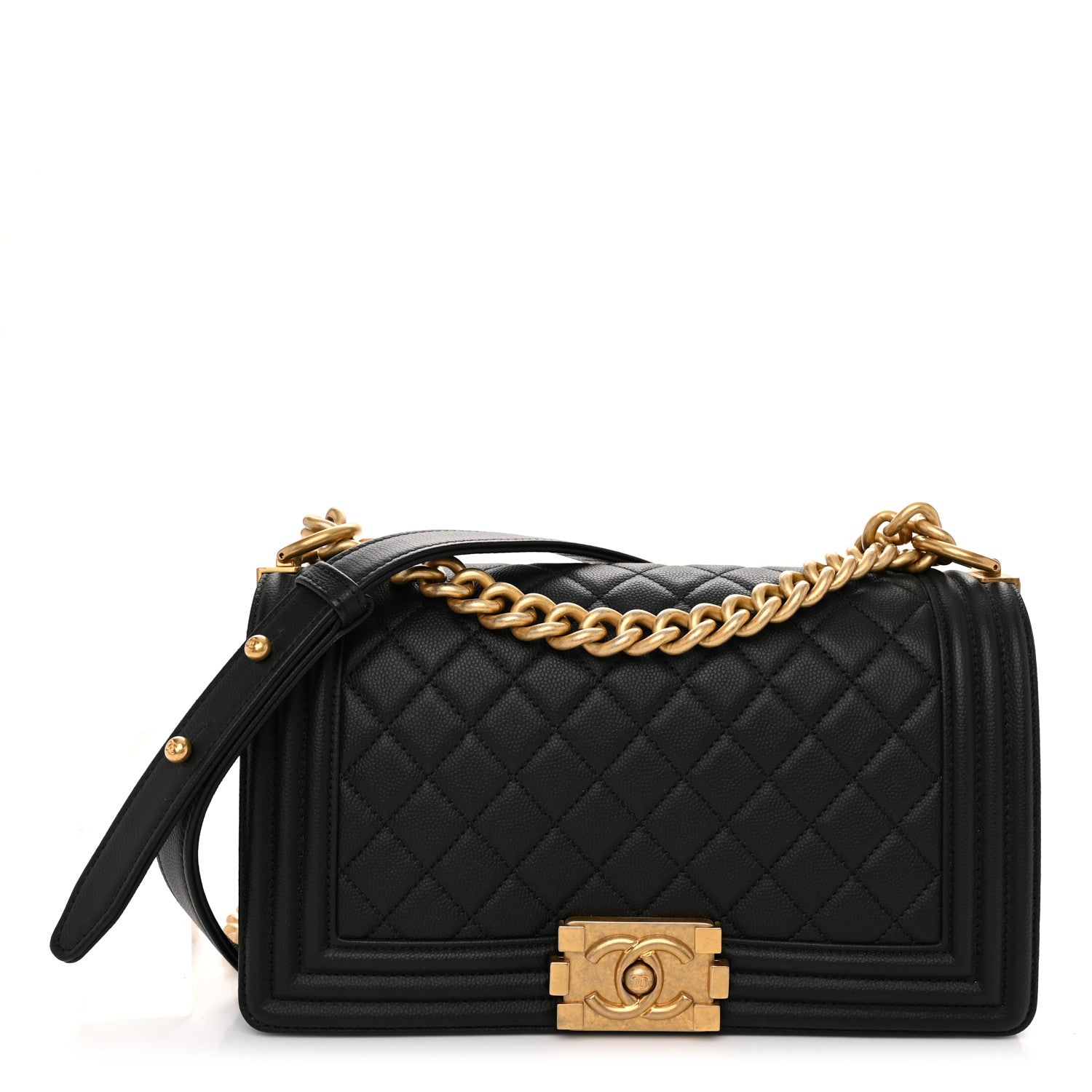 Chanel Caviar Quilted Medium Boy Flap Black 1 of 10