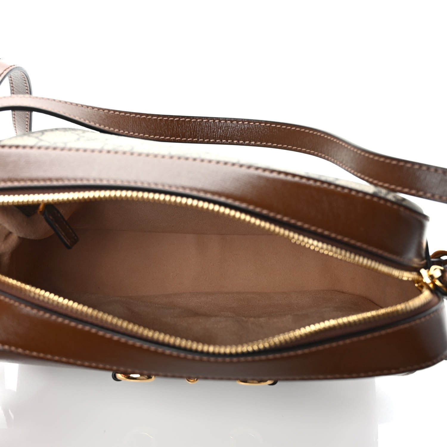 Gucci GG Supreme Monogram Small Horsebit 1955 Shoulder Bag Beige Brown Sugar 5 of 9