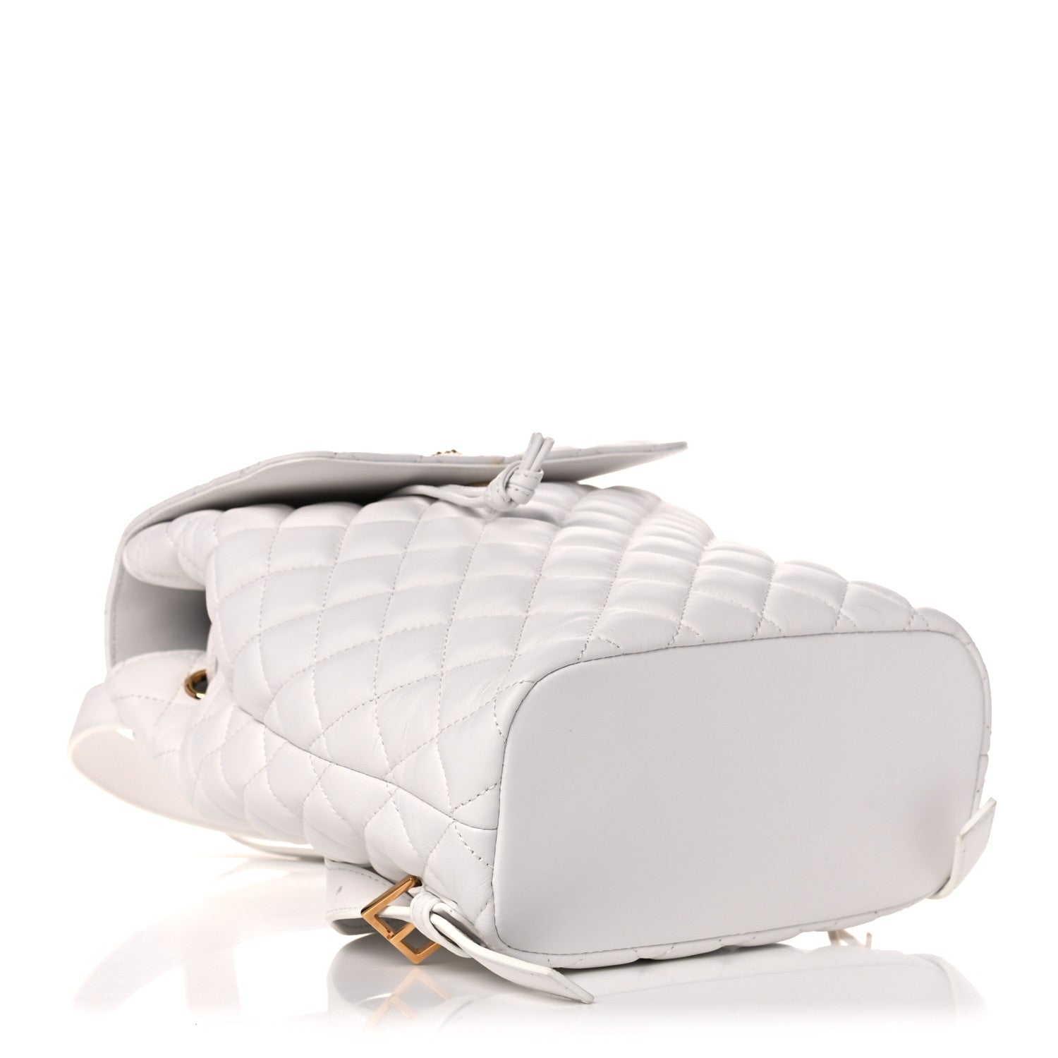 Versace Calfskin Quilted Medusa Backpack White 3 of 7