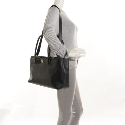 Chanel Calfskin Cerf Executive Shopper Tote Black 2 of 7