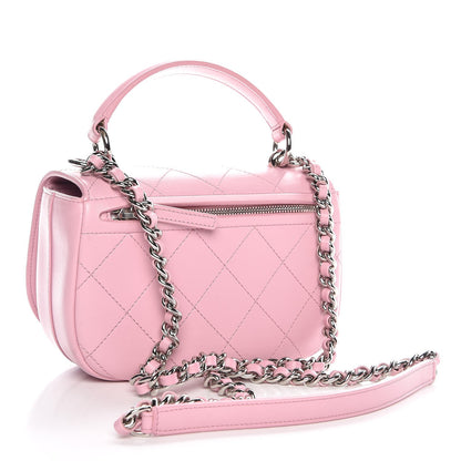 Chanel Calfskin Stitched Ring My Bag Flap Crossbody Pink 3 of 8
