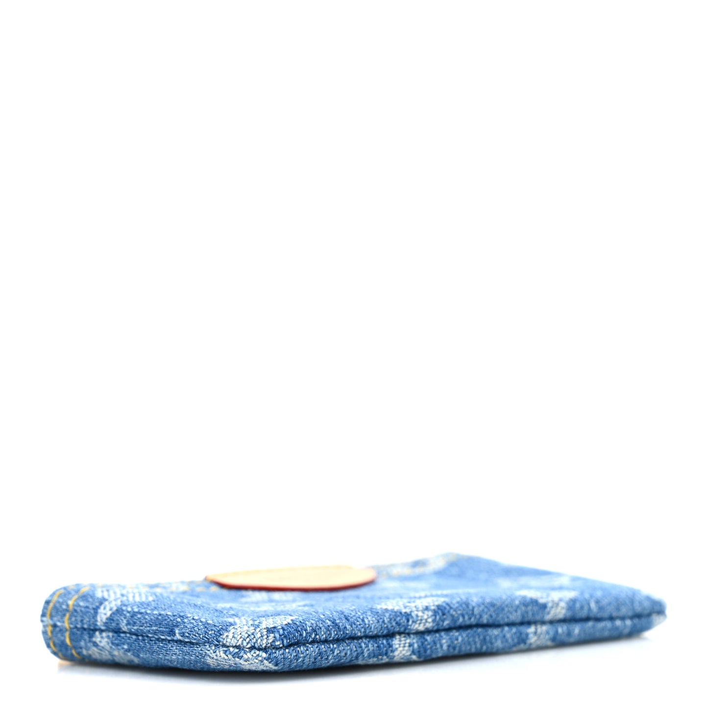 Monogram Denim Key Pouch Denim Blue