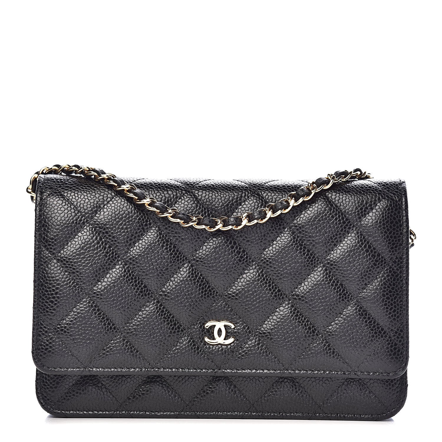 Chanel Caviar Quilted Wallet On Chain WOC Black 1 of 12