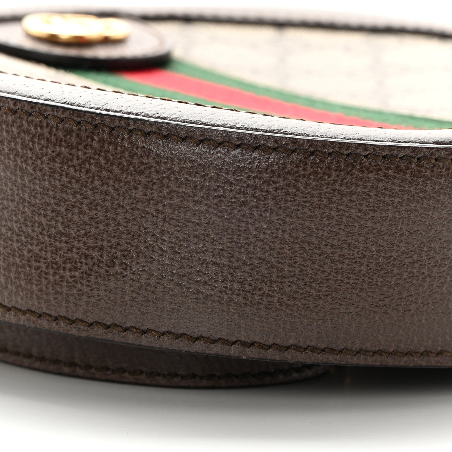 Gucci GG Supreme Monogram Web Mini Ophidia Round Shoulder Bag Brown 9 of 12