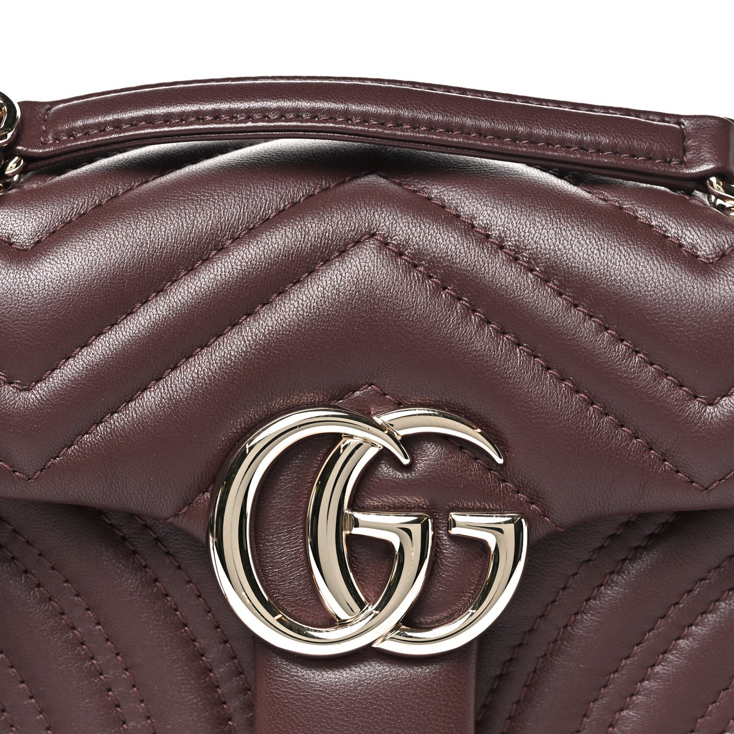 Lambskin Matelasse Small GG Marmont Shoulder Bag Rosso Ancora