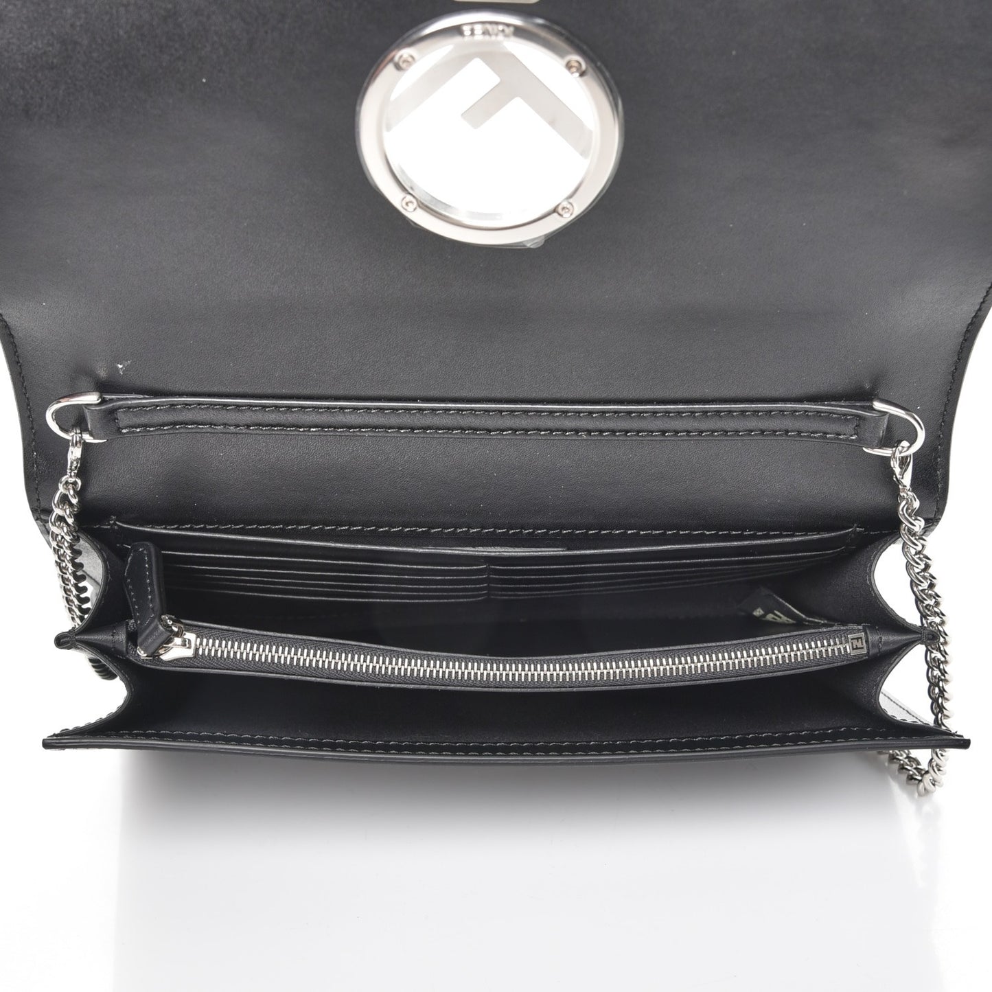 Vitello Liberty Pearl F is Fendi Wallet On Chain Black