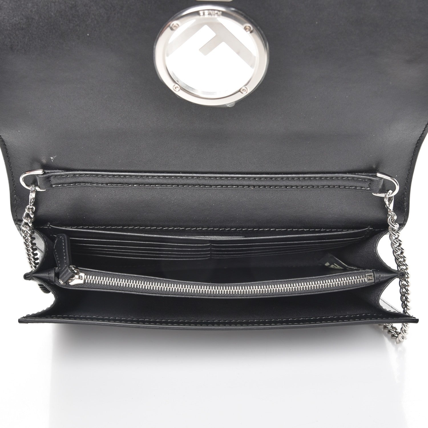 Fendi Vitello Liberty Pearl F is Fendi Wallet On Chain Black 5 of 7