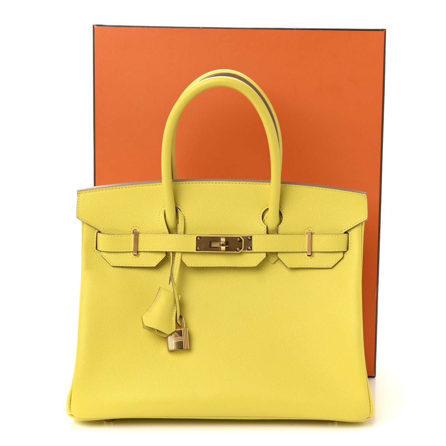 Hermes Epsom BIRKIN 30 Lime 11 of 11