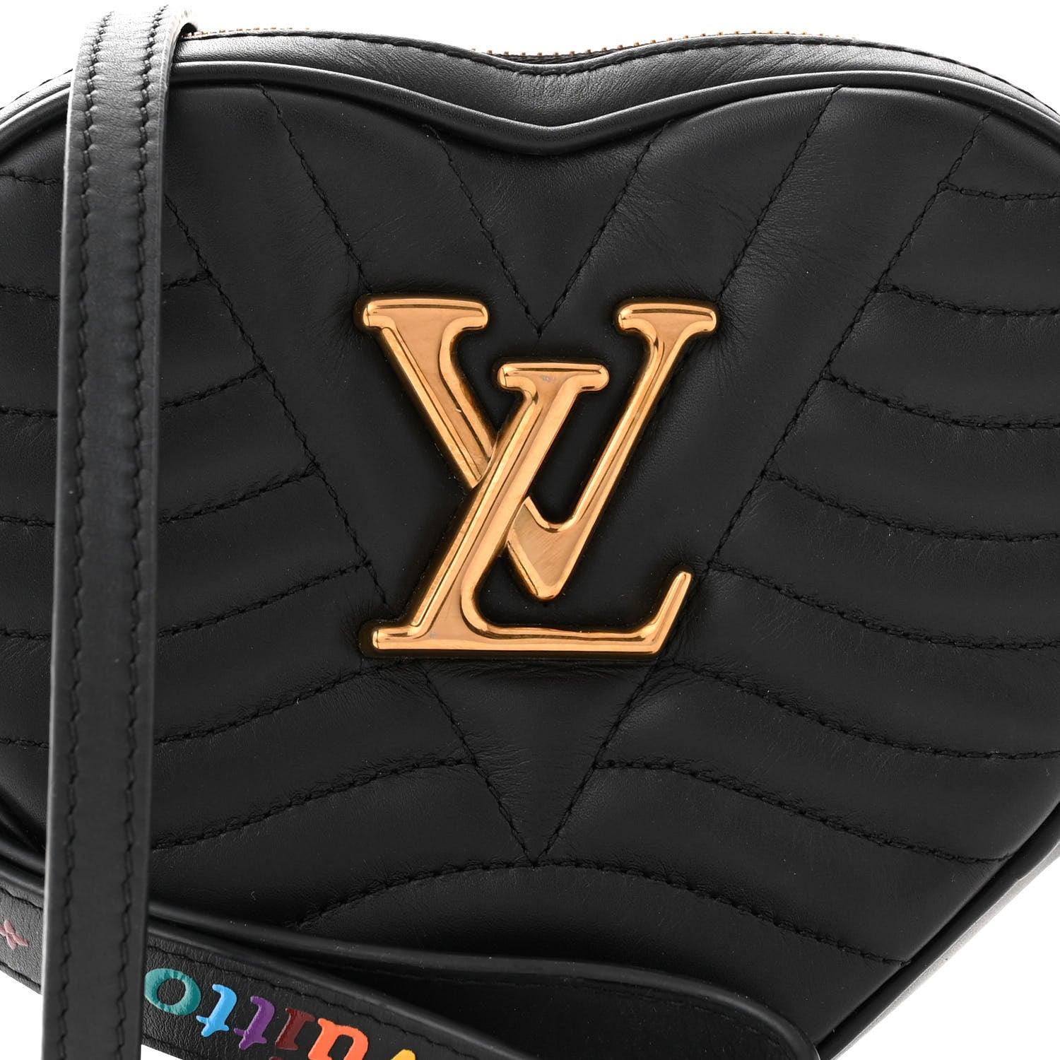 Louis Vuitton Calfskin New Wave Heart Bag Black 7 of 9