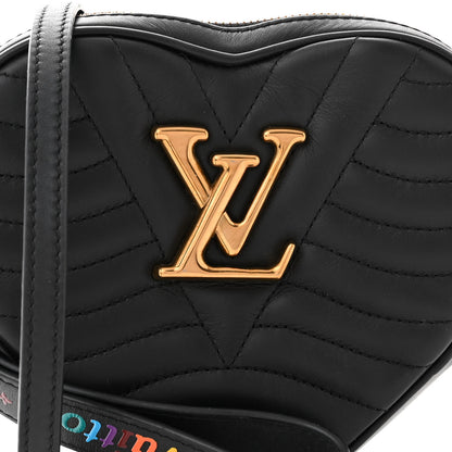 Louis Vuitton Calfskin New Wave Heart Bag Black 7 of 9