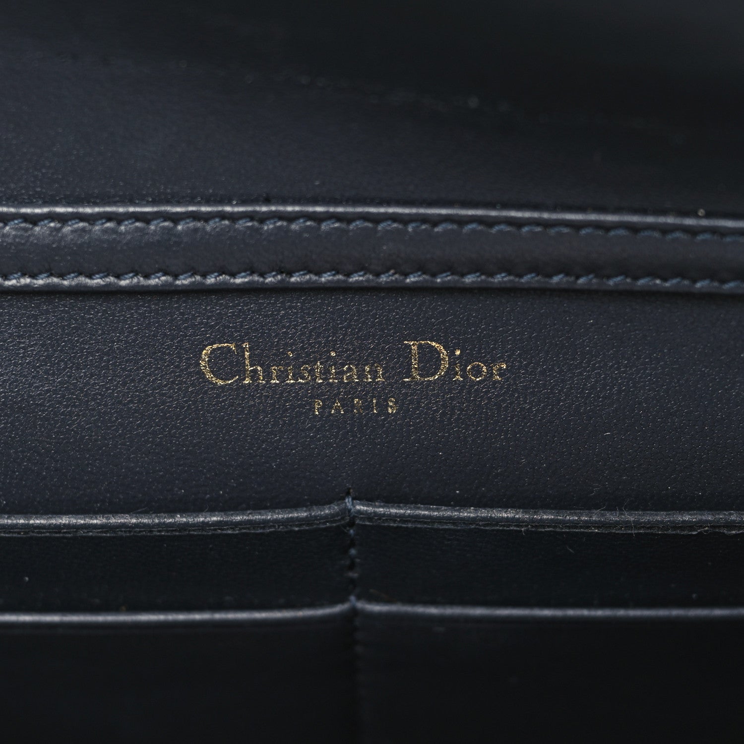 Christian Dior Metallic Patent Micro-Cannage Diorama Wallet on Chain Pouch Gold 6 of 10