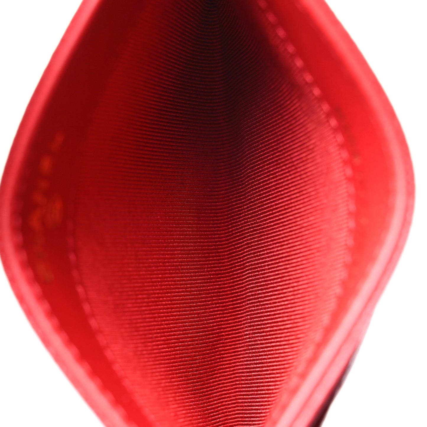 Caviar Quilted Card Holder Red