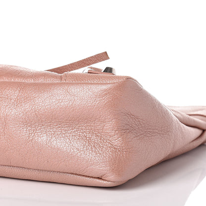 Balenciaga Chevre Classic Silver Hardware Premier Clutch Rose 7 of 11