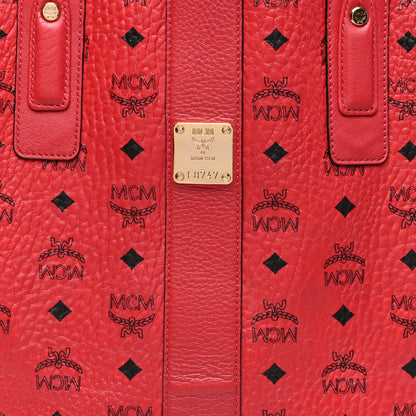 MCM Visetos Medium Liz Reversible Shopper Tote Ruby Red 12 of 22