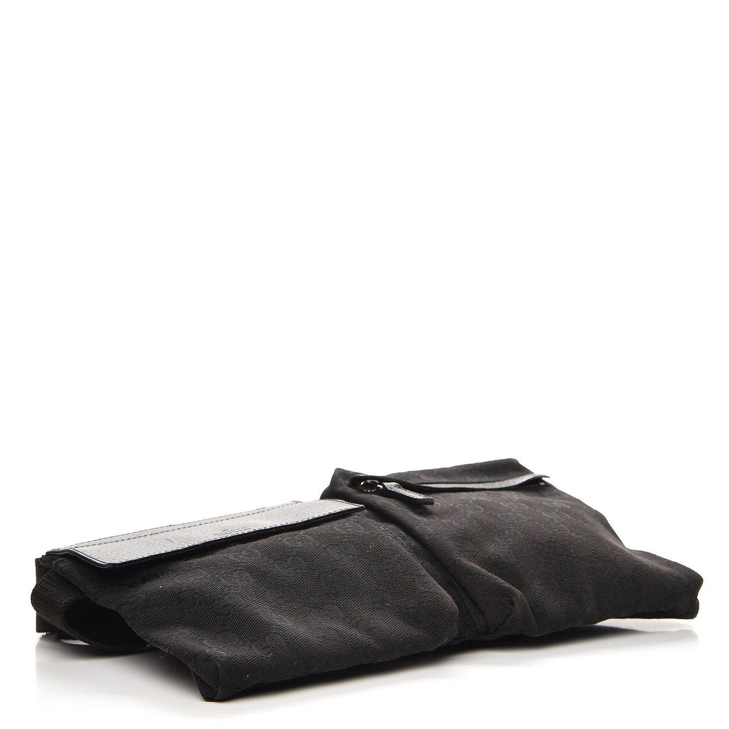 GG Monogram Double Pocket Belt Bag Black