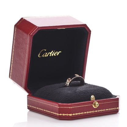 Cartier 18K Pink Gold 3 Diamond 5.5mm LOVE Ring 54 6.75 5 of 5