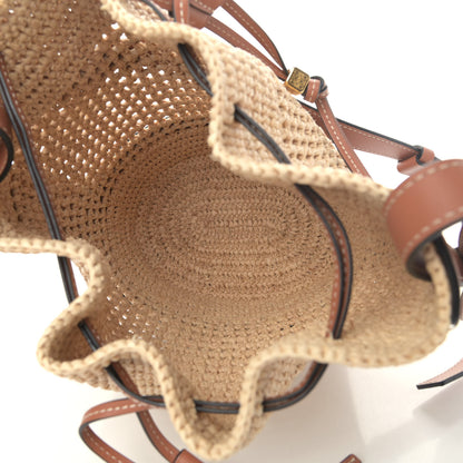 Loewe Raffia Calfskin Balloon Bucket Bag Natural Tan 4 of 4