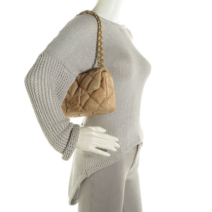 Chanel Lambskin Quilted Small Bubble Quilt Flap Bag Dark White 2 of 9