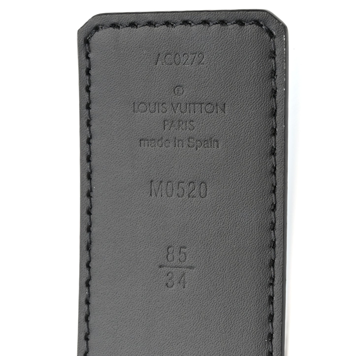 Damier Stripes 40MM LV Initiales Reversible Belt 85/34 Sky Blue
