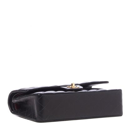 Chanel Lambskin Quilted Medium Double Flap Black Beige Flap 3 of 10