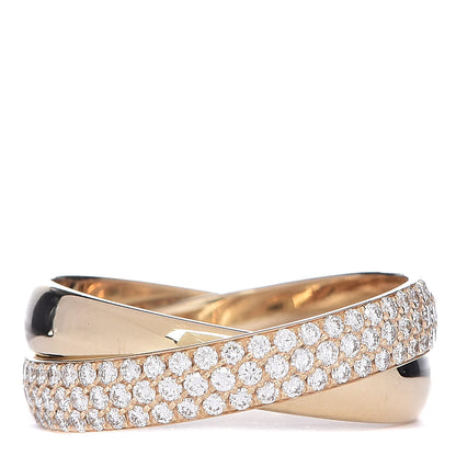 Tiffany 18K Yellow Gold Diamond Paloma's Melody Two-Band Ring 57 8 1 of 4