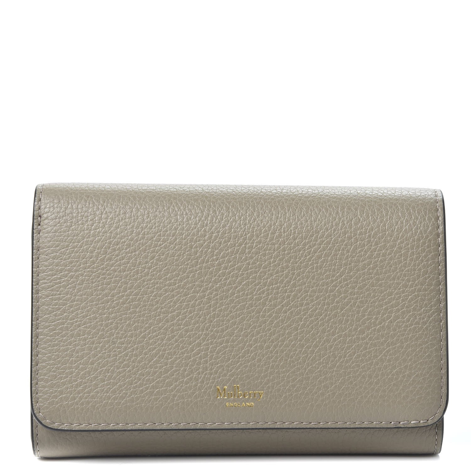Mulberry Small Classic Grain Medium Continental French Wallet Solid Grey 1 of 9
