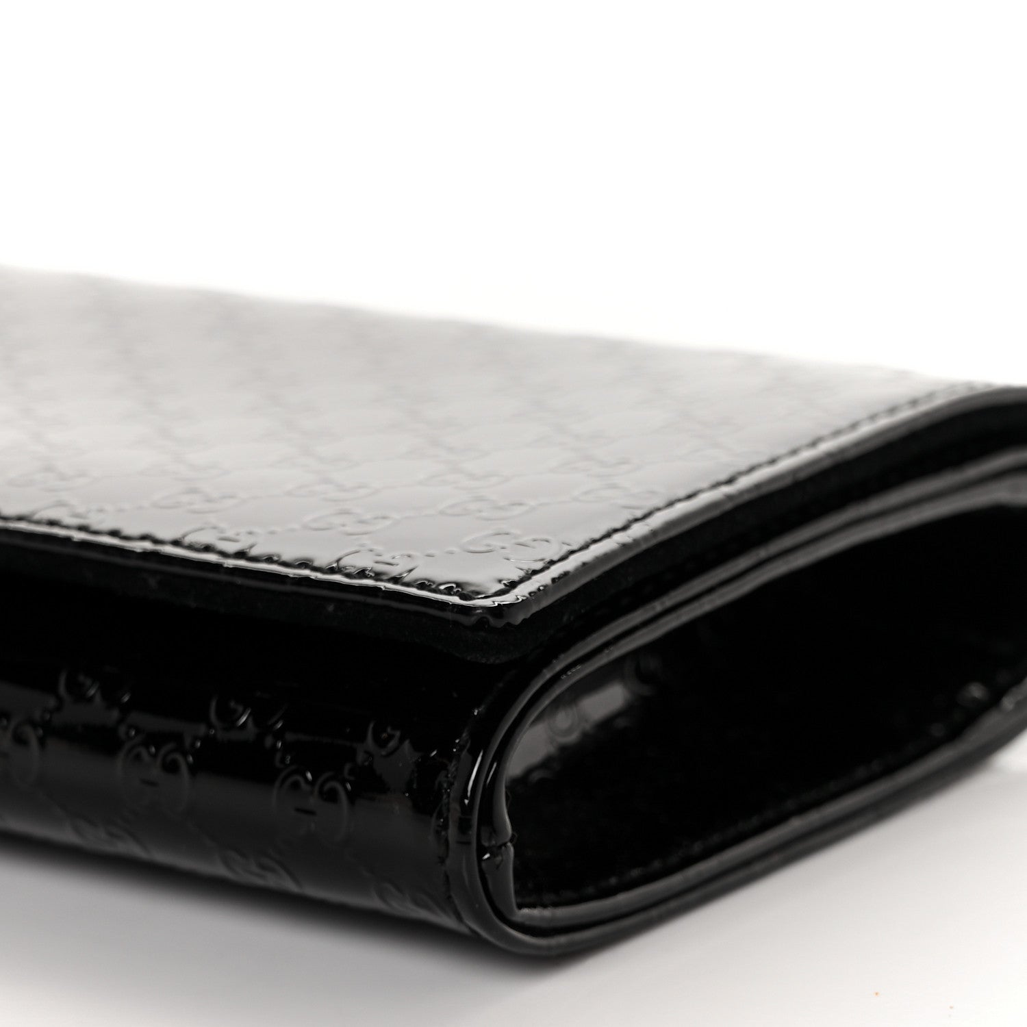 Gucci Patent Microguccissima Small Broadway Clutch Black 9 of 11