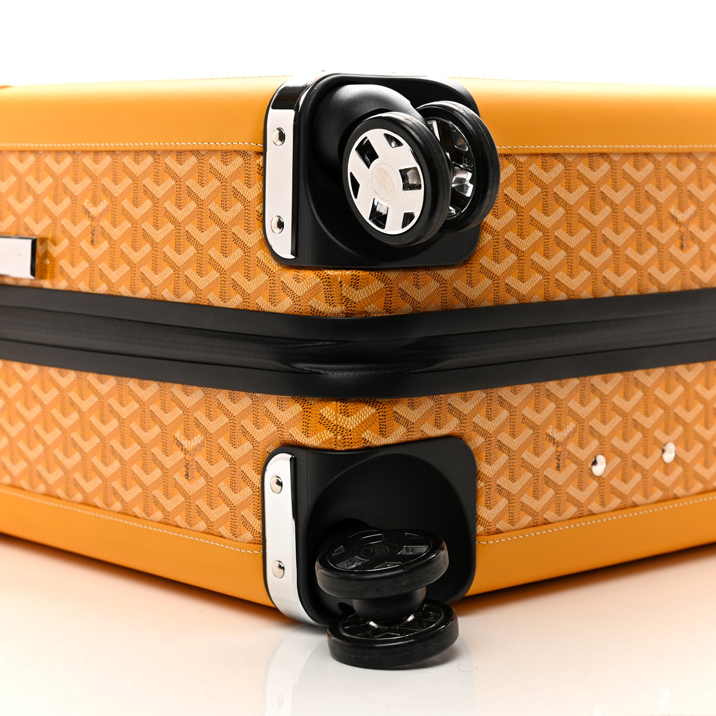 Goyardine Satolas GM Rolling Suitcase Yellow