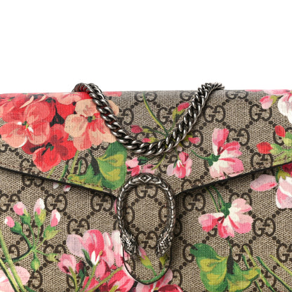 Gucci GG Supreme Monogram Blooms Mini Dionysus Chain Wallet Beige Multicolor Dry Rose 7 of 10