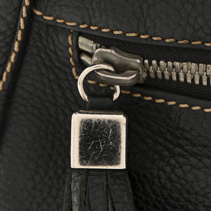 Chanel Grained Calfskin Tassel Shoulder Bag Black 14 of 14