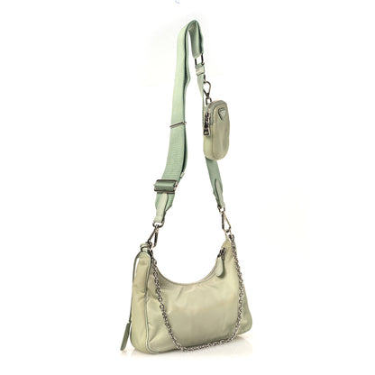 Prada Re-Nylon Saffiano Re-Edition 2005 Shoulder Bag Acqua 3 of 16