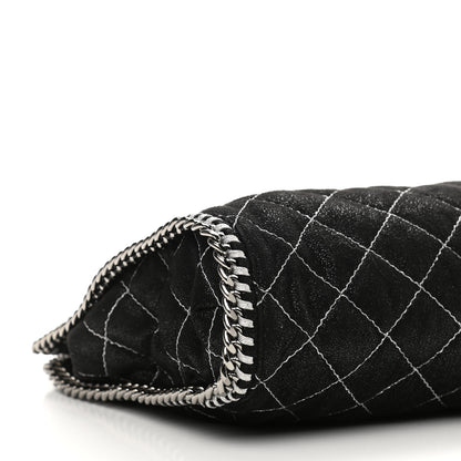Stella McCartney Metallic Shaggy Deer Quilted Small Falabella Tote Black 8 of 9
