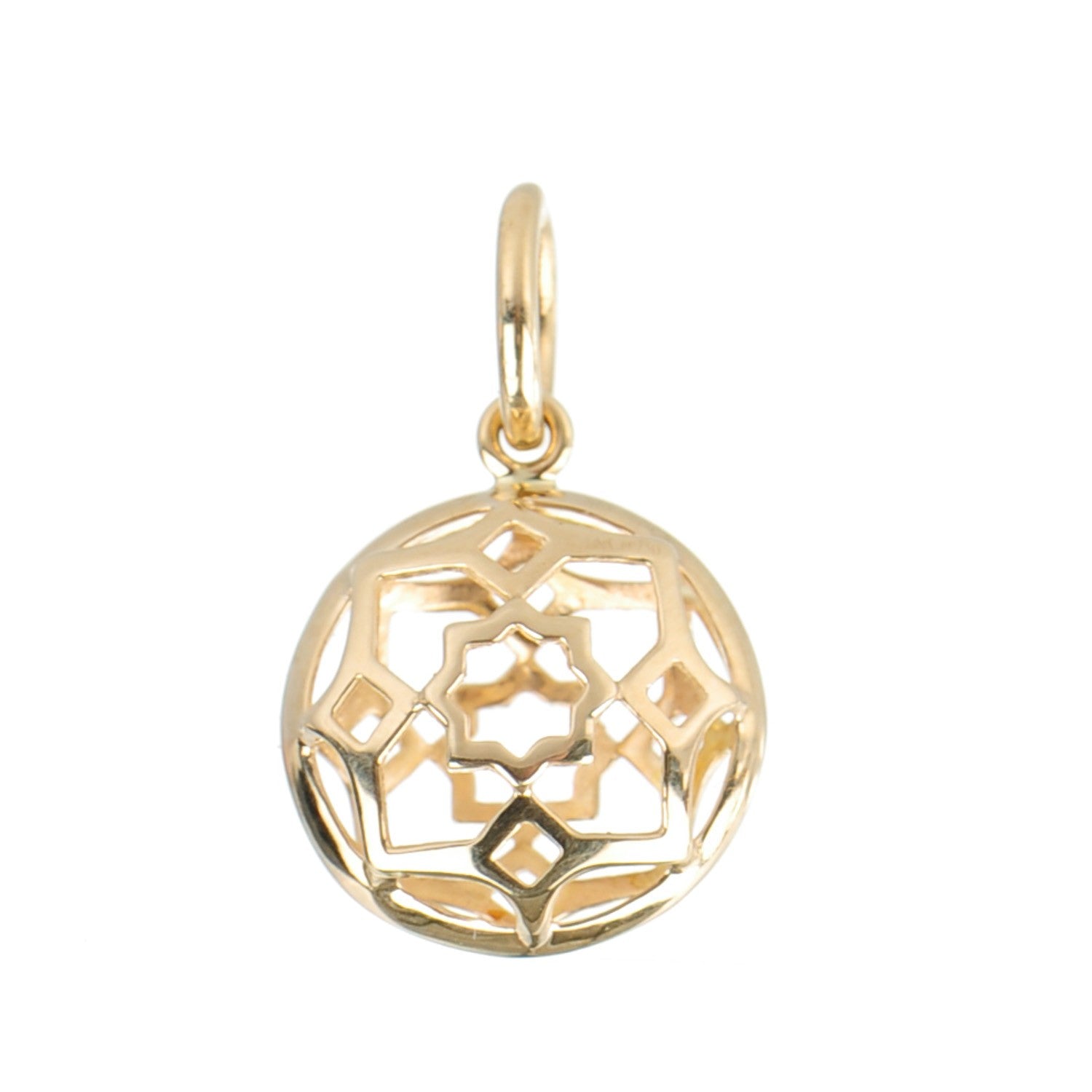 Tiffany 18K Yellow Gold Paloma Picasso Zellige Medallion Charm 1 of 2