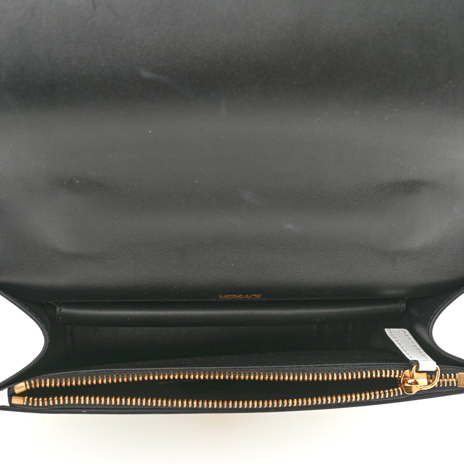 Versace Vitello Barocco Virtus Top Handle Shoulder Bag White 5 of 9