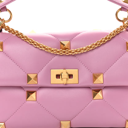 Valentino Garavani Nappa Large Roman Stud Shoulder Bag Giacinto 7 of 10