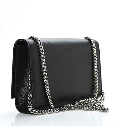 Saint Laurent Grain De Poudre Small Monogram Kate Satchel Black 3 of 9