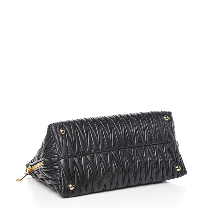 Miu Miu Nappa Matelasse Zip Tote Black 4 of 10