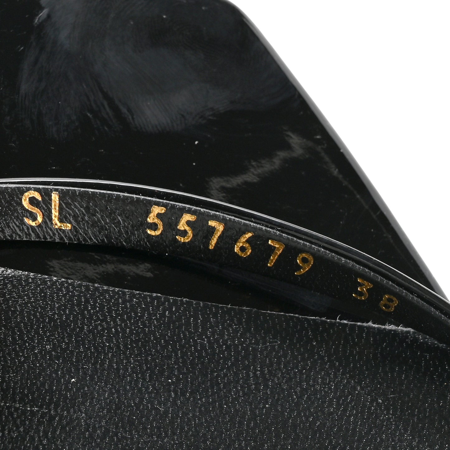 Patent Calfskin Opyum 85 Sandals 38 Black