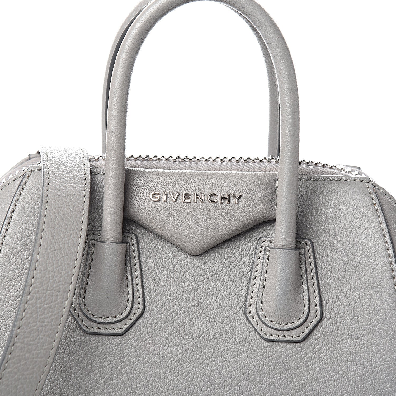 Givenchy Sugar Goatskin Mini Antigona Pearl Grey 15 of 16