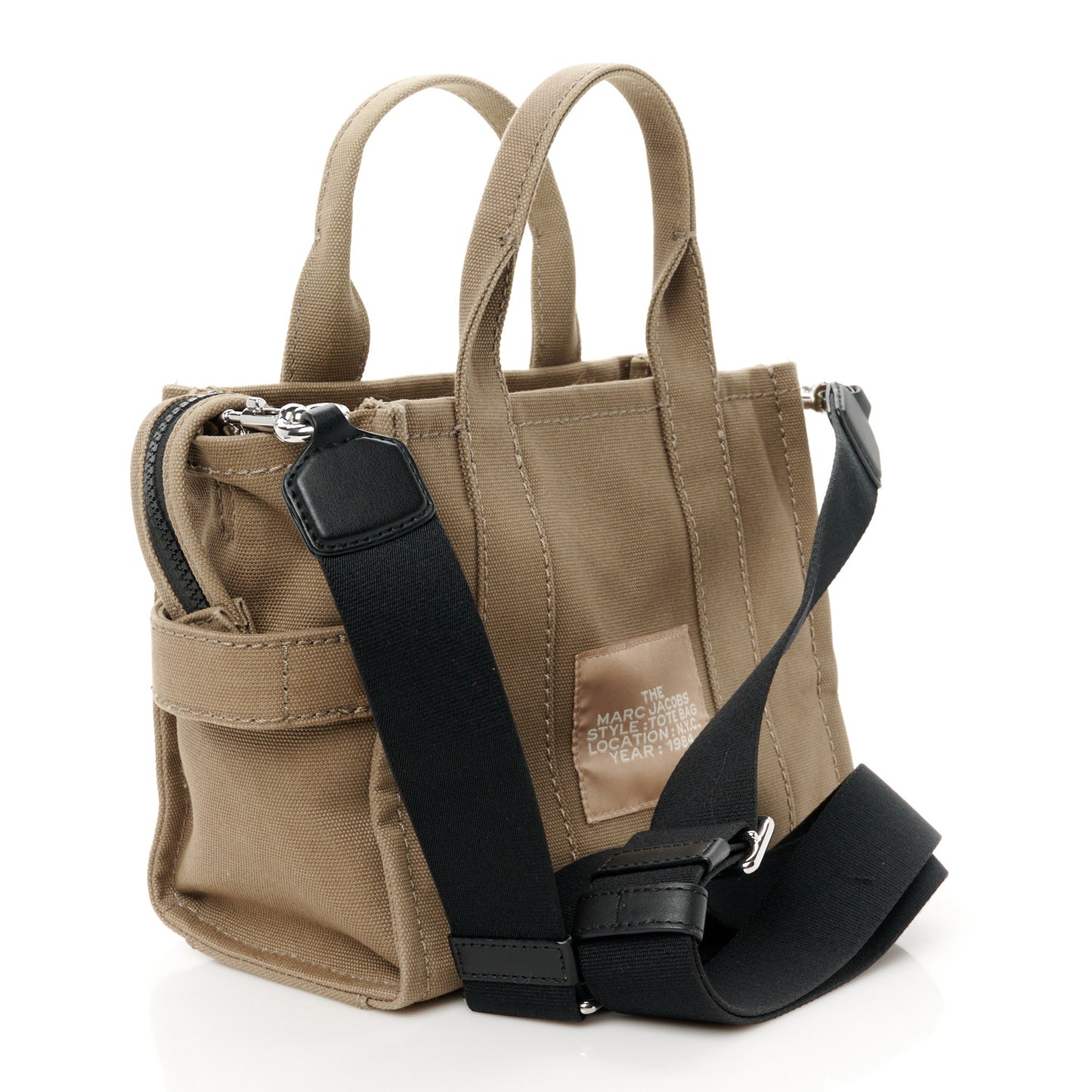 Cotton Canvas Small The Traveler Tote Bag Slate Green