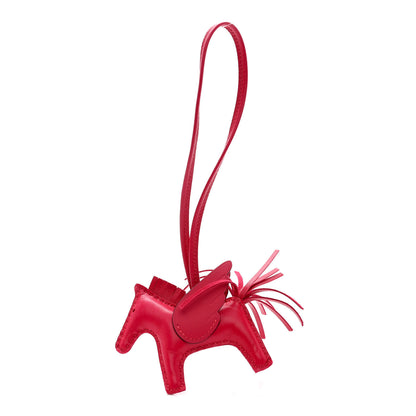 Hermes Milo Lambskin Grigri Rodeo Pegase Horse Bag Charm PM Framboise 1 of 5