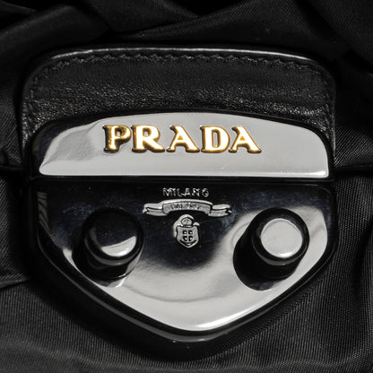 Prada Tessuto Nylon Origami Pleated Handbag Nero Black 8 of 9