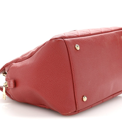 Chanel Caviar Quilted Petit Timeless Shopping Tote PTT Red 9 of 13