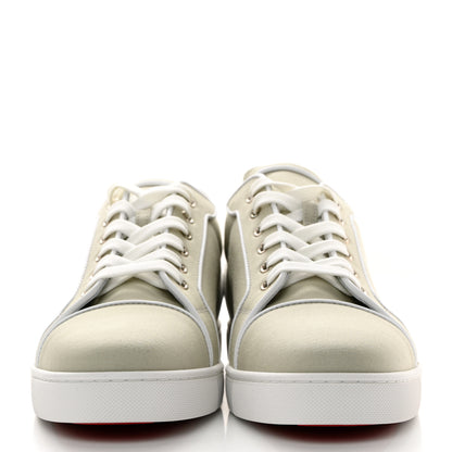 Christian Louboutin Canvas Varsijunior Flat Sneakers 42.5 Beige White 2 of 7