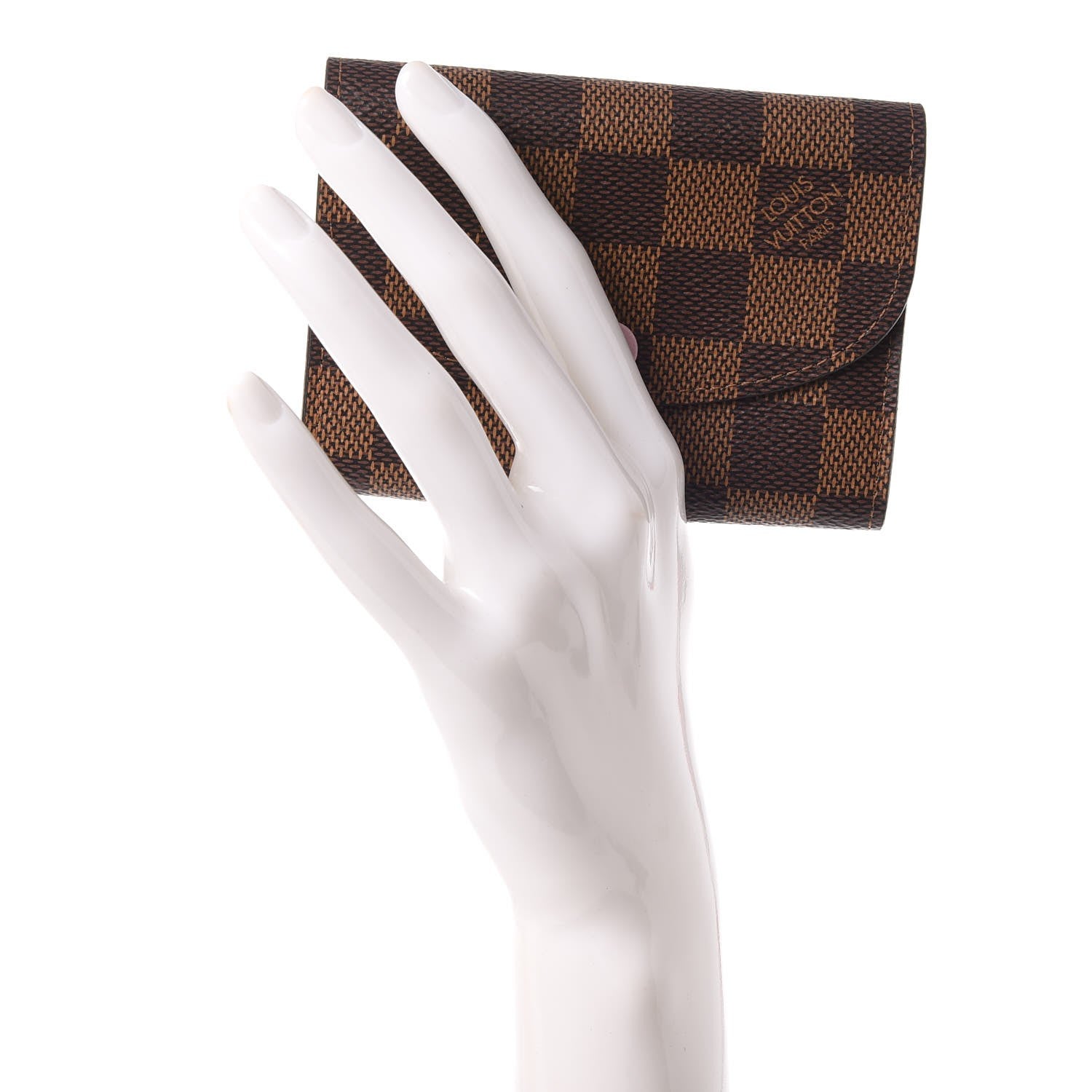 Louis Vuitton Damier Ebene Rosalie Coin Purse Rose Ballerine 2 of 9